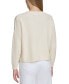 ფოტო #2 პროდუქტის Women's Mixed Cable-Knit Drop-Shoulder Sweater