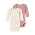 NAME IT Buttercream Hearts Baby Long Sleeve Body 2 Units
