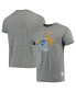 Men's Heathered Gray Pitt Panthers Vintage-Like Logo Tri-Blend T-shirt Серый, L - фото #2