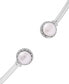Cultured Freshwater Pearl (6mm) & Diamond (1/10ct. tw.) Open Bangle in Sterling Silver