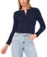 Women's Button-Front Cropped Cardigan