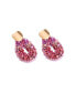 Women's Pink Beaded Teardrop Earrings