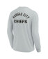 Фото #4 товара Men's and Women's Gray Kansas City Chiefs Super Soft Long Sleeve T-shirt