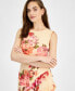 ფოტო #4 პროდუქტის Tinsel Women's Round-Neck Printed Asymmetric-Ruffle Dress