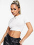 Фото #1 товара Nike Essential mini swoosh crop t-shirt in white