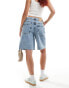 Фото #2 товара ASOS DESIGN denim bermuda short in midwash blue