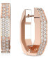 ფოტო #1 პროდუქტის Rose Gold-Tone Small Pavé Octagon Hoop Earrings