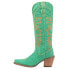 Dingo Texas Tornado Embroidered Snip Toe Cowboy Womens Green Casual Boots DI943