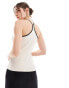 Vero Moda Aware tank top with contrast trim in white and black