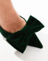 Фото #3 товара ASOS DESIGN Sapphire bow detail mid heeled shoes in green