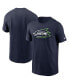 ფოტო #2 პროდუქტის Men's College Navy Seattle Seahawks Essential Local Phrase T-shirt