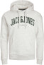 Фото #1 товара Толстовка спортивная Jack & Jones JJEJOSH Standard Fit 12236513 Белый Меланж