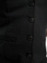 ASOS DESIGN Curve sleeveless button through waistcoat dress in black