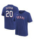 ფოტო #1 პროდუქტის Big Boys Ezequiel Duran Royal Texas Rangers Name and Number T-shirt