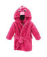 Фото #3 товара Infant Girl Plush Bathrobe and Toy Set, Flamingo