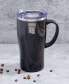 Фото #4 товара Robert Irvine Black Geode Insulated Car Coffee Mug, 20 oz