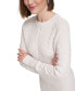 Фото #4 товара Women's Cropped Cable-Knit Crewneck Sweater