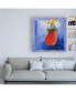 Фото #3 товара Pablo Esteban Orange Flower Vase Canvas Art - 19.5" x 26"