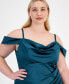 Фото #4 товара Trendy Plus Size Off-Shoulder Spaghetti-Strap Dress