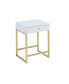 Фото #3 товара Coleen Side Table in White & Brass