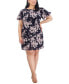 Фото #4 товара Plus Size Floral-Print Puff-Sleeve Dress