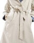 Фото #2 товара Stradivarius technical trench coat in stone