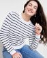 ფოტო #1 პროდუქტის Women's Crewneck Long-Sleeve Sweater, Created for Macy's
