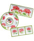 Фото #1 товара Geraniums Melamine Hostess, Set 3 Piece