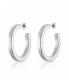 Фото #1 товара Polished Non-Tarnish Square Edge Hoop Earrings, 1.65"