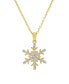 Cubic Zirconia Snowflake Pendant Necklace