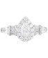 ფოტო #3 პროდუქტის Diamond Pear Halo Engagement Ring (1-1/4 ct. t.w.) in 14k White Gold