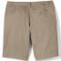 Women's School Uniform Plain Front Blend Chino Shorts