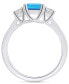 Blue Topaz and Diamond Ring (2 ct.t.w and 1/4 ct.t.w) 14K White Gold