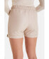 Women's Leather Fashion Short, Beige