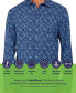 Фото #4 товара Men's Regular-Fit Non-Iron Performance Stretch Rose-Print Button-Down Shirt