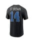 Фото #2 товара Nike Men's Amon-Ra St. Brown Black Detroit Lions Player Name Number T-Shirt