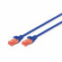 Фото #1 товара Жесткий сетевой кабель UTP кат. 6 Digitus DK-1617-030/B 3 m Синий
