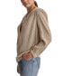 ფოტო #2 პროდუქტის Women's Cotton Bracelet-Sleeve Henley Top