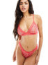 Фото #3 товара ASOS DESIGN Pia 2 pack printed lace thong in heart & pink