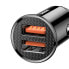 Inteligentna ładowarka samochodowa Circular 2x USB QC3.0 Quick Charge 3.0 SCP AFC 30W czarny