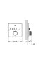 Smartcontrol Ankastre Termostatik 3 Çıkışlı Banyo Bataryası Brushed Hard Graphite - 29126al0