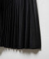 ფოტო #3 პროდუქტის Women's Leather-Effect Pleated Skirt