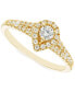 Фото #1 товара Diamond Halo Engagement Ring (1/2 ct. t.w.) in 14k Gold