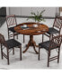 Фото #3 товара Rustic Dining Table Wooden Dining Table with Round Tabletop & Curved Trestle Legs