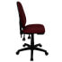 Фото #1 товара Mid-Back Burgundy Fabric Multifunction Swivel Task Chair With Adjustable Lumbar Support