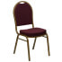 Фото #4 товара Hercules Series Dome Back Stacking Banquet Chair In Burgundy Patterned Fabric - Gold Frame