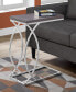 Фото #4 товара Chrome Metal Edgeside Accent Table in Grey