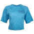 Фото #1 товара Diadora Manifesto Cropped Floral Crew Neck Short Sleeve T-Shirt Womens Blue Casu