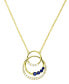 ფოტო #1 პროდუქტის Lab-Grown Blue Sapphire (1/3 ct. t.w.) & Lab-Grown White Sapphire (1/2 ct. t.w.) Interlocking Circles 18" Pendant Necklace in 14k Gold-Plated Sterling Silver