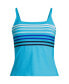 Фото #2 товара Women's Chlorine Resistant Square Neck Tankini Swimsuit Top